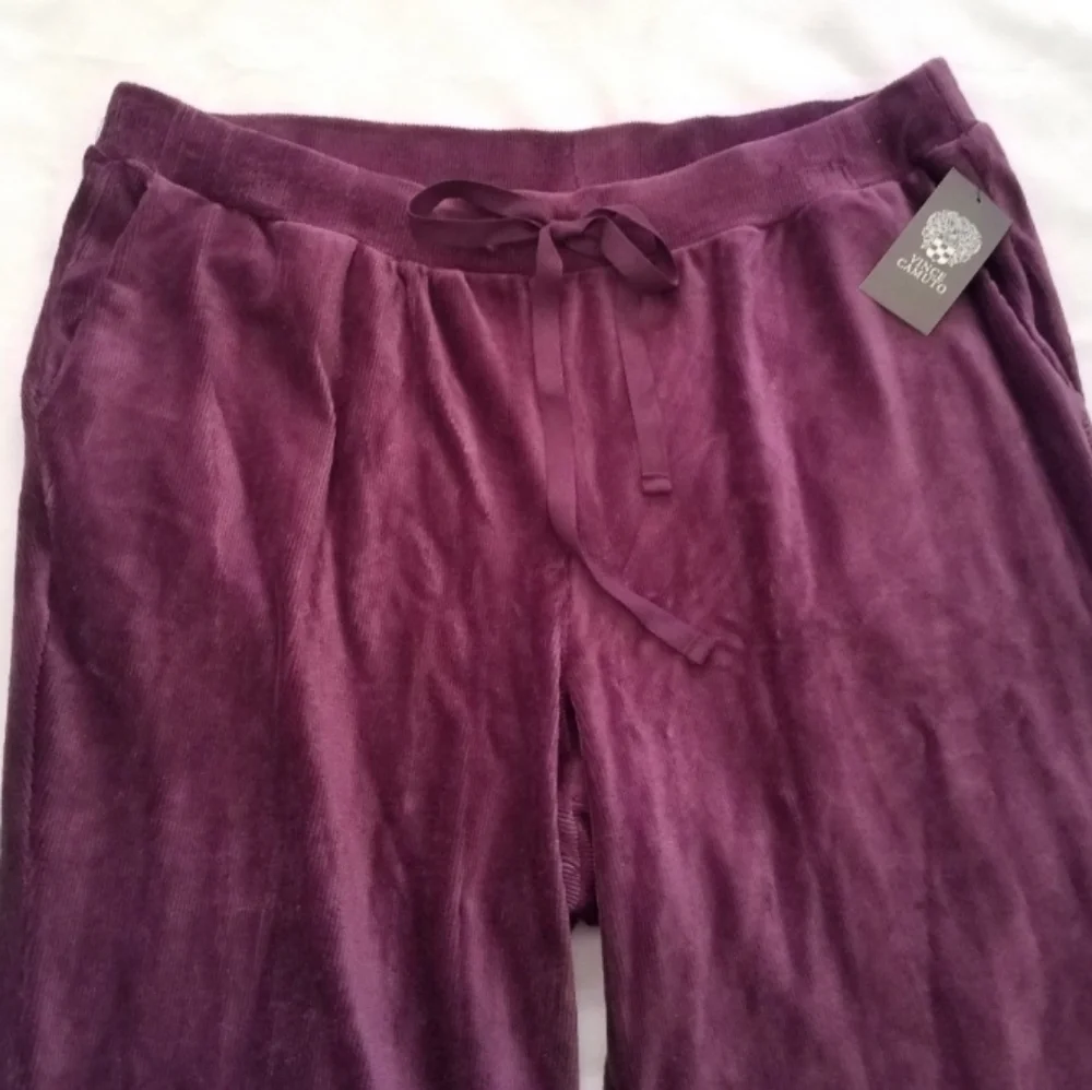 Vince Camuto Purple Corduroy Cotton Blend Drawstring Waist Joggers NwT 2X - Picture 11 of 12